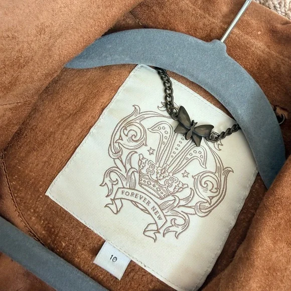 Forever New Tan Suede Fringe Jacket - Picture 5 of 5